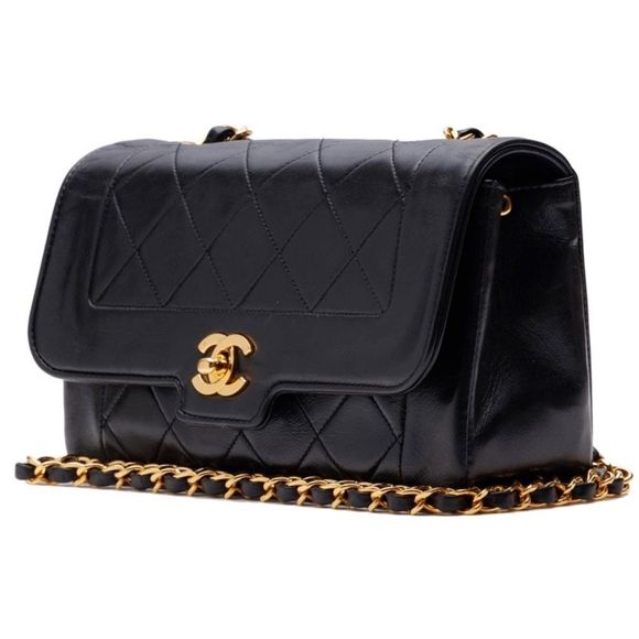 Chanel Matelasse Chain Shoulder Lambskin Black Gold Metal Fittings - Picture 2 of 9